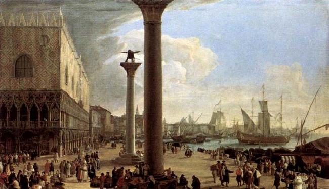 CARLEVARIS, Luca The Wharf, Looking toward the Doge-s Palace Germany oil painting art